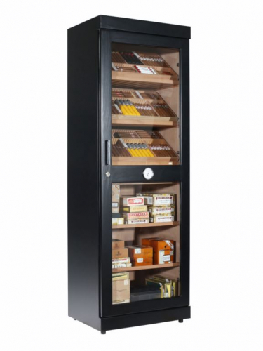 Adorini Roma Humidorschrank schwarz mit elektronischem Befeuchtungssystem