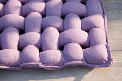 Flechtkissen 40x40x3