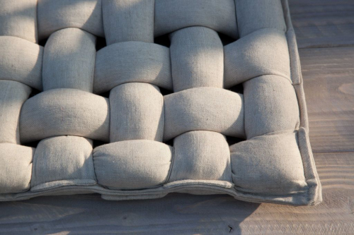 Flechtkissen 40x40x3